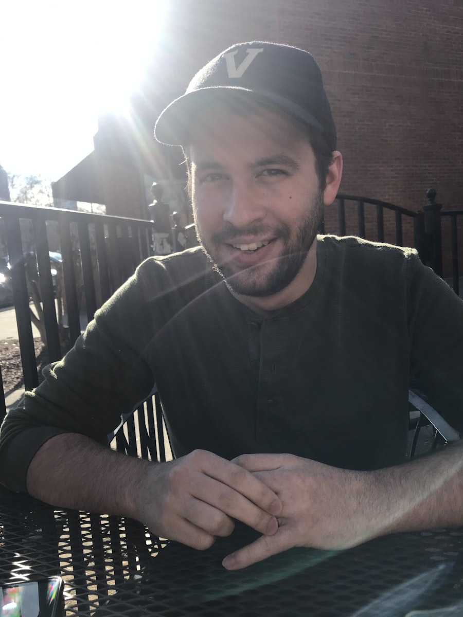Lane enjoying some outdoor dining